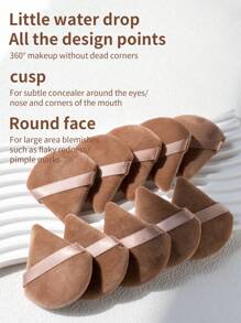 10pcs Triangle Velvet Pink Makeup Sponges For Foundation, Suitable For All Skin Types, Beginners, Ideal For Wet And Dry Powder Application, Lightweight And Washable,Makeup,Cheap,Room Decor,Vanity,Travel,Bedroom,Makeup Accessories,Puff,Makeup Blender,Powder Puff,Makeup Sponge