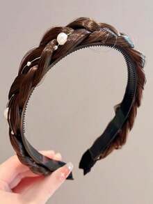 شريط رأس مصنوع يدويًا بتصميم مجدول ومفتول بتصميم سمكة عظمية، مناسب للنساء لتسريح الشعر والارتداء اليومي،الملابس الكاجوال،اكسسوارات الشعر