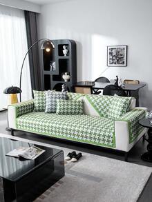 1入組黑白色涼感沙發墊，輕奢、高端，防滑、防貓抓、防塵，全包式沙發靠背套，全年通用 - 綠色 - 查看 2