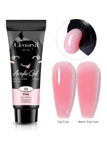 15g Pink Quick Extension Gel Nail Polish Construction Hard Gel Semi-Permanent Acrylic Extension Nail Polish UV/LED Gel Nail Polish For Nail Art Home Salon DIY