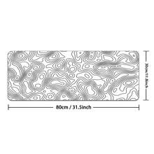 1pc Gaming Mouse Pad Large Keyboard Pad Topographic Mouse Pad White Mouse Pad For Keyboard Natural Rubber Office Carpet Computer Accessories - Color - View 9