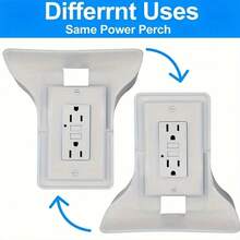 1 Ổ Cắm Không Đục Lỗ Giá Đỡ Treo Tường Có Giá Để Đồ Cho Phòng Khách, Nhà Bếp, Phòng Ngủ, Ký Túc Xá, đầu Giường, Có Chân Đế Điện Thoại - trắng - Xem 3