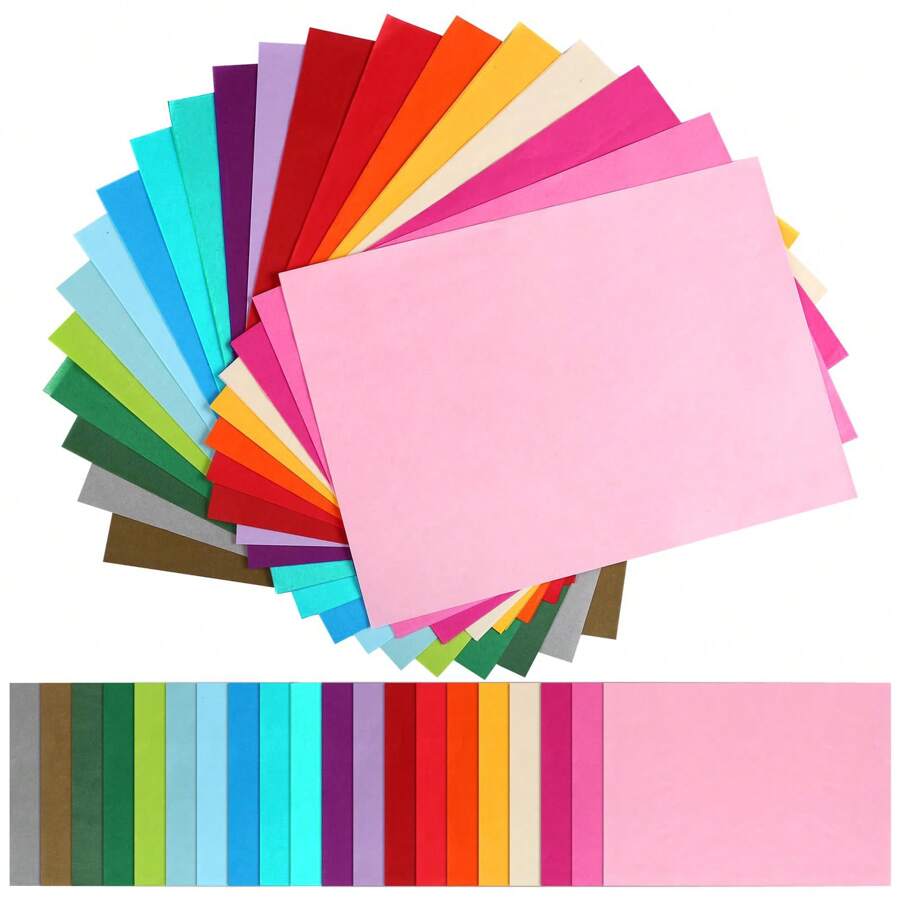 200 / 400 ورقة من ورق المناديل ، ورق المناديل A4 ، ورق حرف ملون لصنع البوم بوم والزهور الورقية والأعمال اليدوية والديكور (20 لونًا ، 30 * 21 سم) ، عيد الميلاد ويوم عيد الحب