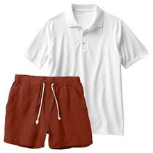 Men Polo Co-Ords - trái cam - Xem 1