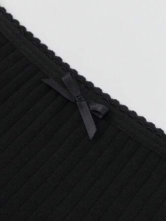 3st underkläder för kvinnor Trosor av hög kvalitet andas mjuka underkläder för kvinnor med rosett