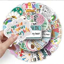 100 Stücke Aufkleber für Mentale Gesundheit, Aufkleber für Bewusstsein für Mentale Gesundheit, wasserfeste Vinyl-Aufkleber für Wasserflasche, Laptop, Gepäck, Helm, Skateboard, Gitarre, Sammelalbum, Telefon, Geschenke, Aufkleber für Wasserflasche, riechende Aufkleber, Wissenschaft