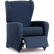 Eysa 提花弹性面料休闲扶手椅套 – 超柔软触感扶手椅套，为您的家提供保护和时尚 100% 西班牙制造 - 藍色 - 查看 1