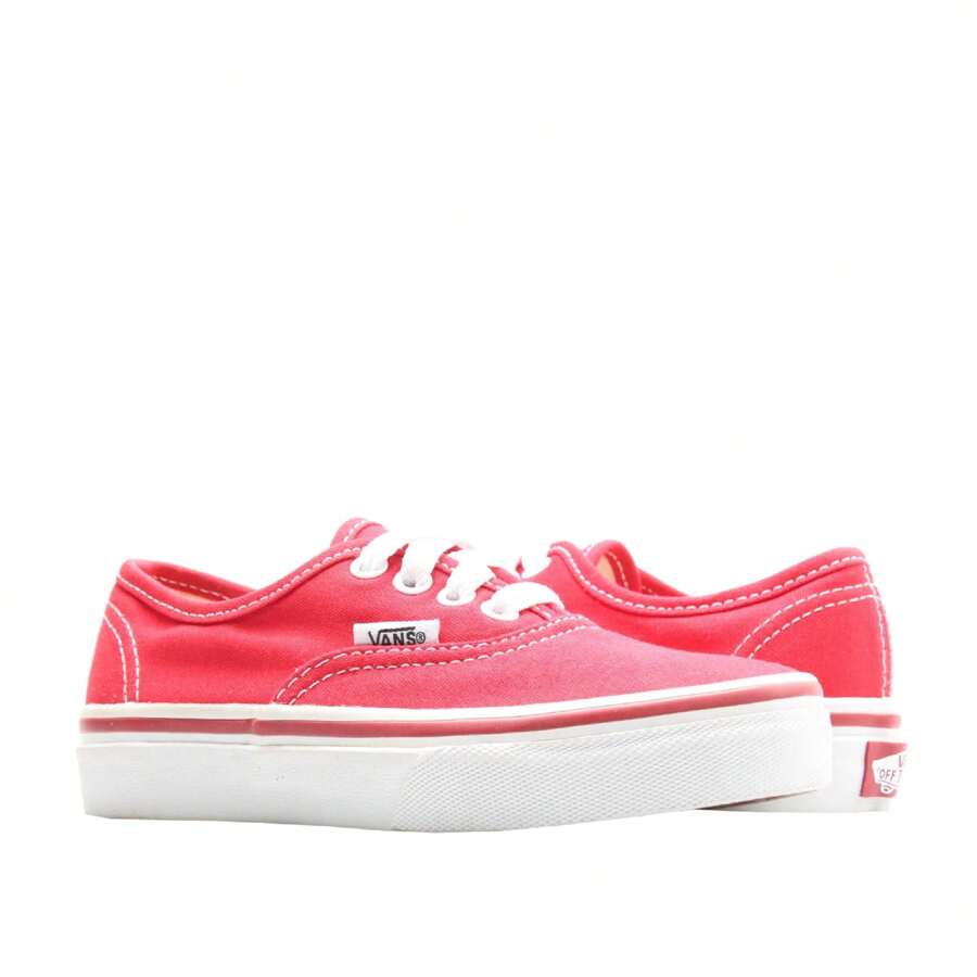 Vans Authentic Red/True White Little/Big Kids High Low Top Sneakers VN000WWX6RT - 紅色 - 查看 1
