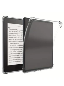 Apple [4 In 1] 1pc Transparent Protective Case And 3pcs Screen Protector For Kindle, Full Coverage Clear Case Anti Fall, Silicon Soft Shell / Anti-Glare Matte Soft PET Film, Eye Protection Shield For Reading Anti-Scratch