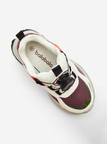 Balabala 儿童运动鞋儿童运动鞋男童女童2024秋季旋转扣女童跑步鞋中大童潮流 - 淺灰紫 - 查看 5