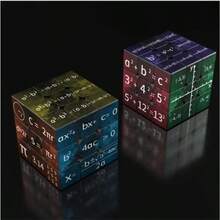 1 pieza Cubo de rompecabezas 3x3 con diseño de Matemáticas, Elementos Químicos, signos del Zodiaco chino, para enseñanza y juego - Multicolor - Ver 4