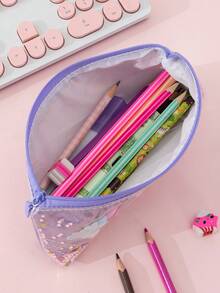 Creative Week Quicksand Laser Stationery Pen Bag Students Must Have Back-To-School Season Storage 1pc - Single Piece - View 4