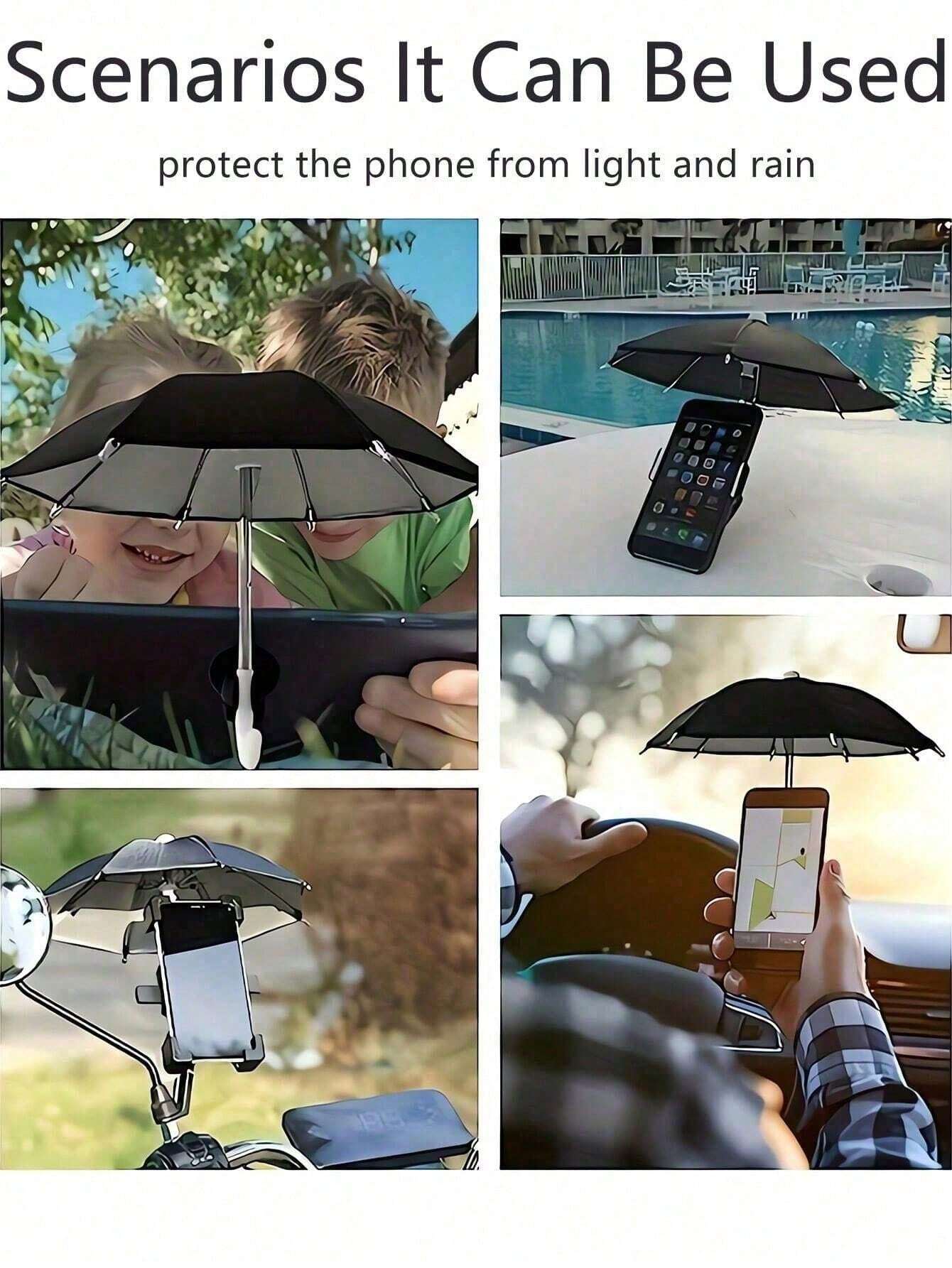 1pc Phone Umbrella For Sun Cell Phone Umbrella Sun Shade, Mini Umbrella