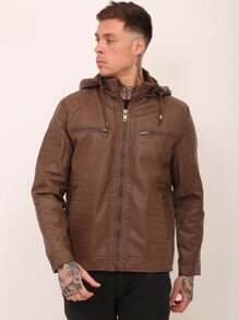 Men Jackets & Coats - 鏽棕色 - 查看 3