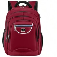 Men Functional Backpacks - 酒紅色 - 查看 1