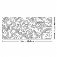 1pc Gaming Mouse Pad Large Keyboard Pad Topographic Mouse Pad White Mouse Pad For Keyboard Natural Rubber Office Carpet Computer Accessories - Color - View 10