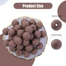 42Pcs Silicone Beads 15MM Round Bead For Jewelry Making To Make Bracelets DIY Keychain Necklace Jewelry Accessories And Round Silicone Beads For Pens