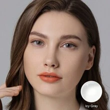 Kính áp tròng màu MagisTer Màu sắc nhẹ nhàng tự nhiên Xám băng giá Không có vòng 14.0mm Sử dụng 6 tháng Kính áp tròng thẩm mỹ Tuyệt vời cho mùa hè Đeo hàng ngày Trang điểm mắt xanh với quà tặng Hộp đựng kính áp tròng - Màu xám băng giá - Xem 5