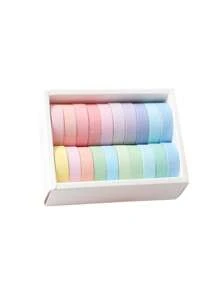 20 Rolls Of Color Ultra-Thin Washi Tape Set,2m Long Masking Tape For Diaries, Notebooks, Bullet Diaries, Planners, DIY Crafts, Art Packaging, Decorative Scrapbook Supplies Tape