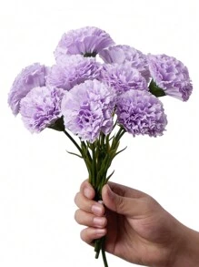 1pc/3pcs/6pcs Artificial Carnations Artificial Flowers Stems Silk Faux Flowers For Funeral Arrangements Wedding Bouquets Cemetery Wreaths DIY Crafts, Valentine Day, Gift Gifts Birthday Graduation