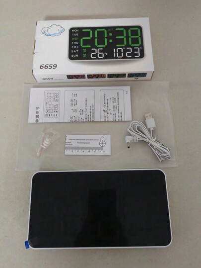 1pc Large Digital Wand Klok Temperature, Calendar, Alarm Perfect Living Room Mute Function LED Display,Home ,Room Birthday Graduation Bedroom Dormitory Back To School view 11