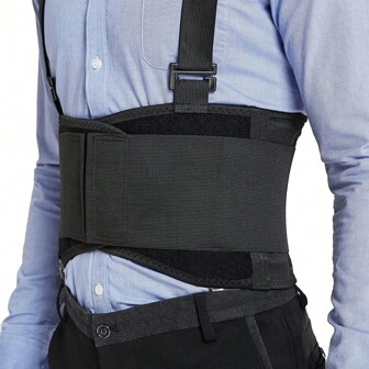 1pc Back Brace Lower Lumbar Support For Men And Women - Lower Back Support Belt For Heavy Lifting With Removable Suspenders-Adjustable Back Belt For Workout,Sports,Daily Actives Gym Gym Accessories Fajas Lumbares