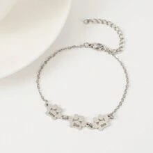 Chú Chó Nhỏ Paw Vòng Tay Khắc Chữ Paw In Tên Vòng Cổ Bèo Trang Sức Giáng Sinh Sinh Nhật Quà Tặng Kỷ Niệm Cho Gia Đình - Hoa hồng vàng - Xem 6