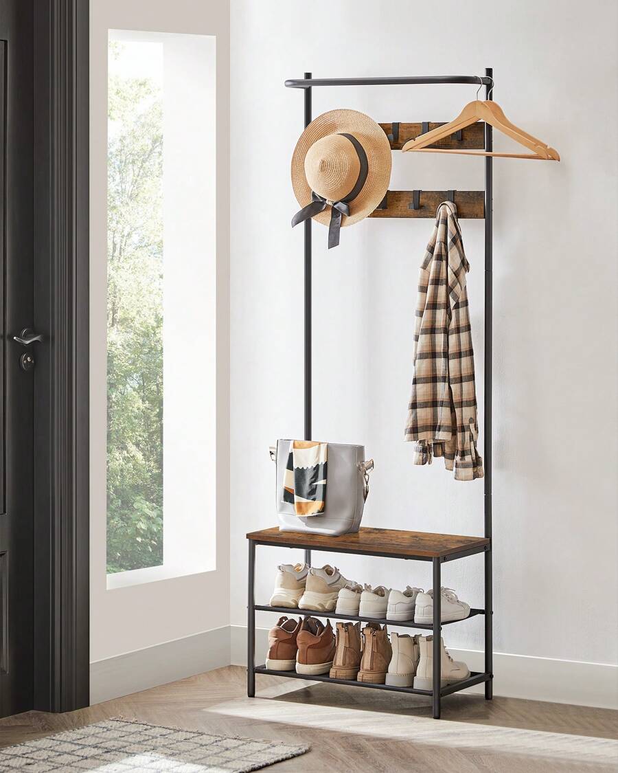 VASAGLE Coat Racks - Coffee Brown - View 1
