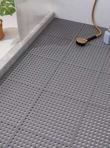 Bathroom Anti-Slip Mat, Shower Room Bathtub Floor Rug, Waterproof Perforated Toilet Bath Mat - Grey - View 1