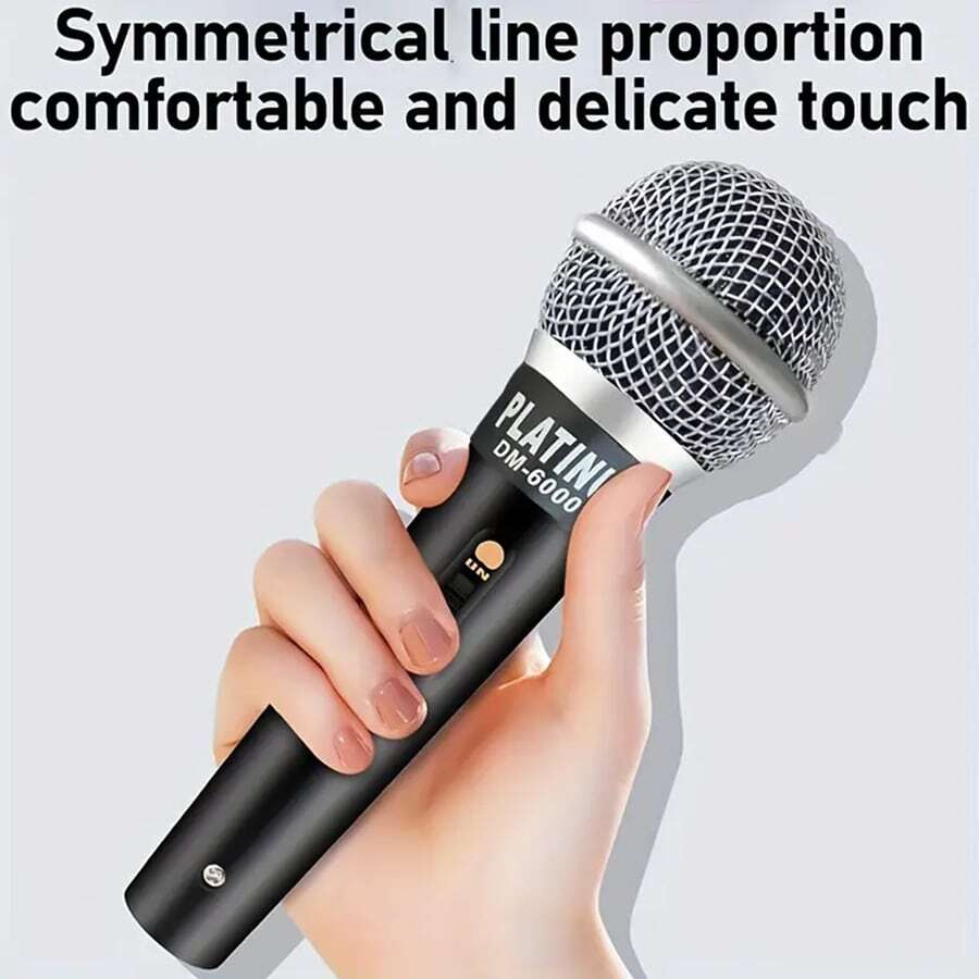 Wired Handheld Dynamic Microphone, 3m Cord Length, High-Quality Sound, Professional KTV Karaoke Microphone - Black - View 1