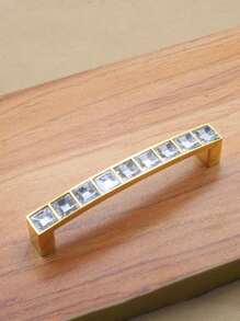 6 件/套水晶金属拉手,透明方形钻石抽屉旋钮双孔金色亮铬时尚拉手,适用于酒柜家具橱柜抽屉,单孔,孔距 16mm、32mm、64mm、96mm、128mm - 方鑽水晶金屬把手 - 查看 18