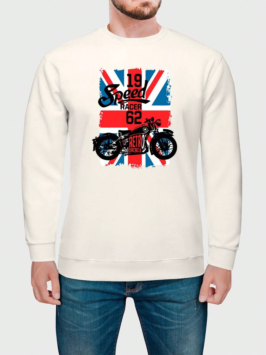 Men Hoodies - 米色 - 查看 1