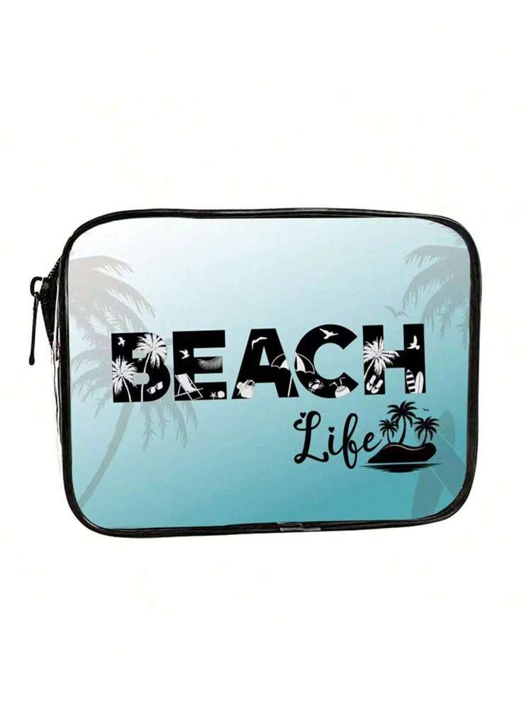 1PC Cartoon Beach Transparent Waterproof Square Makeup Bag, Wash Bag, Plastic Makeup Storage Box, Lightweight And Portable Travel Accessories, PVC Makeup Bag, Outdoor Multifunctional Washing Bag, Cute Print Storage Bag, Multi-Functional Portable Wash Bag - Multicolor - View 20
