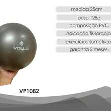 Overball  Mini Bola de Exercícios Vollo VP1082 25cm Cinza - Cinza - Visão 2