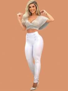 Women Pants - White - View 2