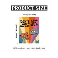 蘑菇不要绊倒小东西印刷品 - 色彩缤纷的复古艺术，时髦时髦的大胆，20 世纪 70 年代 1960 年代，迷幻之旅，嬉皮士，无框架礼物生日毕业 - 彩色 - 查看 6