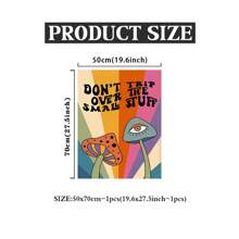 蘑菇不要绊倒小东西印刷品 - 色彩缤纷的复古艺术，时髦时髦的大胆，20 世纪 70 年代 1960 年代，迷幻之旅，嬉皮士，无框架礼物生日毕业 - 彩色 - 查看 8