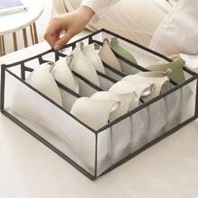1 pièce Boîte de rangement pour sous-vêtements de type tiroir, grille de séparation pour chaussettes et sous-vêtements, organisateur de placard à couches, boîte de rangement pour vêtements en maille transparente, boîte de rangement à tiroirs pliable à grille multiple, rangement et organisation de garde-robe, boîte de rangement à compartiments pour sous-vêtements, sacs de rangement pour tiroirs de chaussettes et sous-vêtements, décoration de festivals, décoration de chambre, décoration de maison, décoration de chambre à coucher, organisateur, rangement à la maison, t-shirt blanc pour femme, pantalon noir pour femme, vêtements d'hiver pour dames, robe