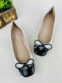 Women Flats - 黑與白 - 查看 4