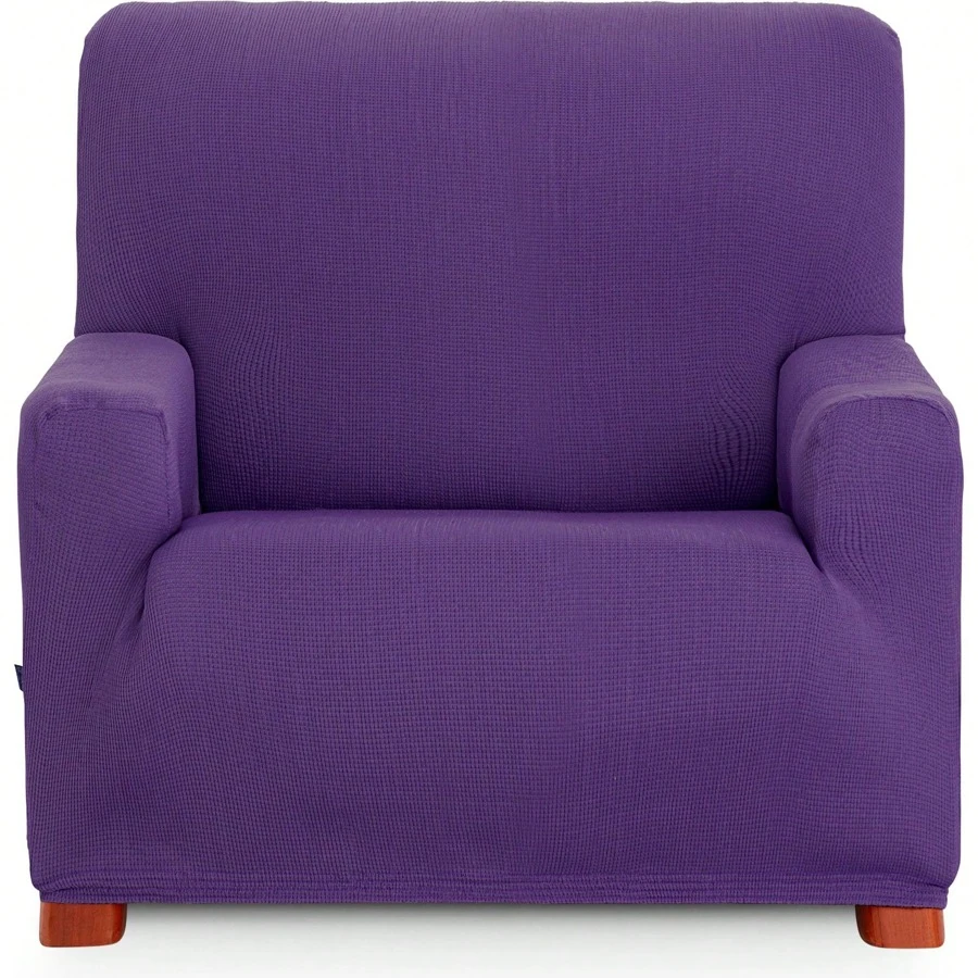 Eysa 1 Seater Sofa Cover Elastic Jacquard Fabric Extra Soft Touch - Sofa Cover Protection And Style For Your Home 100% Made In Spain - Purple - View 1