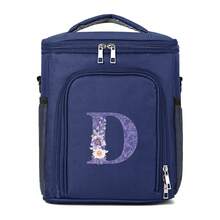 1入組大容量簡約鯉魚印刷袋，多功能便攜保溫袋，女士禮物，禮物圖案印刷保溫袋，最佳的大容量購物袋午餐袋，適用於女性、女友和家庭，最好的老師禮物，母親、媽媽、母親的禮物，適用於學校、購物、旅行、聚會及教室收納袋老師收納袋教室袋教室收納袋的銷售 - 藏蓝色 - 查看 13