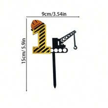 Set de 3 decoraciones para tartas de cumpleaños con números del 1 al 9 para fiestas de cumpleaños de niños de 1 a 9 años, también para decoración de tartas de Navidad - multicolor - Ver 10