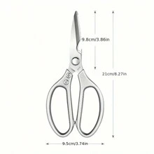 1pc, Kitchen Scissors, Poultry Shears, Kitchen Shears, Fish Bone Scissors, Multifunctional Stainless Steel Chicken Bone Scissors, Food Scissors, Meat Scissors, Kitchen Utensils, Apartment Essentials, Kitchen Stuff