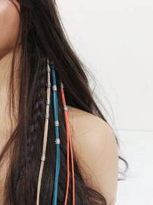 3pcs Bead Decor Hair Clip Claw Clips Hair Claws Hair Barrettes, School Stuff - Multicolor - View 1