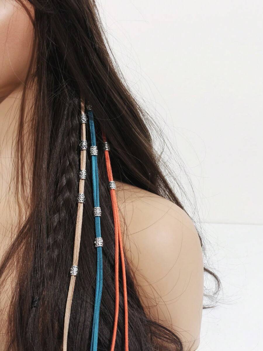 3pcs Bead Decor Hair Clip Claw Clips Hair Claws Hair Barrettes, School Stuff - Multicolor - View 1