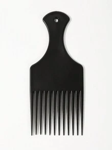1pc Vintage Black Plastic Hair Pick Afro Comb, Hair Brush, Comb, Hair Tools, Hair Products And Accessories For Barber Salon Beauty Back To School, Travel Holiday Essentials, Hair Accessories For Women, Brushes, Edge Brush Hair Comb, Comb Hair, Detangling Brush, Ball Brush, Mini Hair Brush Set, Wooden Comb, Hair Brush, Edge Brush Hair Brush, Detangling Brush, Hair Products, Hair Tools, Hair Stuff, Hair Care, Curly Hair Brush, Barber, Hairdressing Equipment, Hairstyle, Hairdressing,Hair Brush,Slick Back Brush,Styling Brush,Curly Hair Brush,Edge Brush,Hair Comb,Brush Hair,Hair Brush Set,Comb Hair,Comb For Curls,Detangling Brush,Hair Brush For Women,Hair,Travel,Hair Products,Hair Tools,Hair Stuff,Barber,Barber Accessories,Barbershop,Hairdressing Equipment - Black - View 2