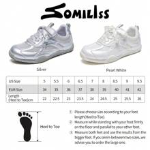 somiliss Sporty Slip-Resistant Women's Athletic Shoes, Front Tied Genuine Leather Mesh Breathable Comfortable Faux Pearl White Soft Lightweight Tennis Running Shoes, 2024 Summer Low Vamp Versatile Flat Outdoor Walking Shoes - Pearl White - View 9