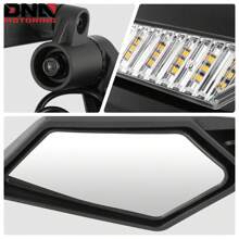 For Can-Am Maverick X3 Convex Style UTV W/LED Turn Signal Rear View Side Mirrors