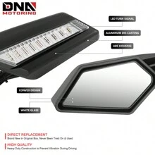 For Can-Am Maverick X3 Convex Style UTV W/LED Turn Signal Rear View Side Mirrors