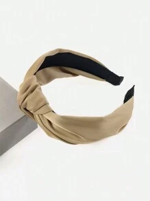 1 件女士优雅高端时尚派对丝缎头带装饰 - 米色 - 查看 3
